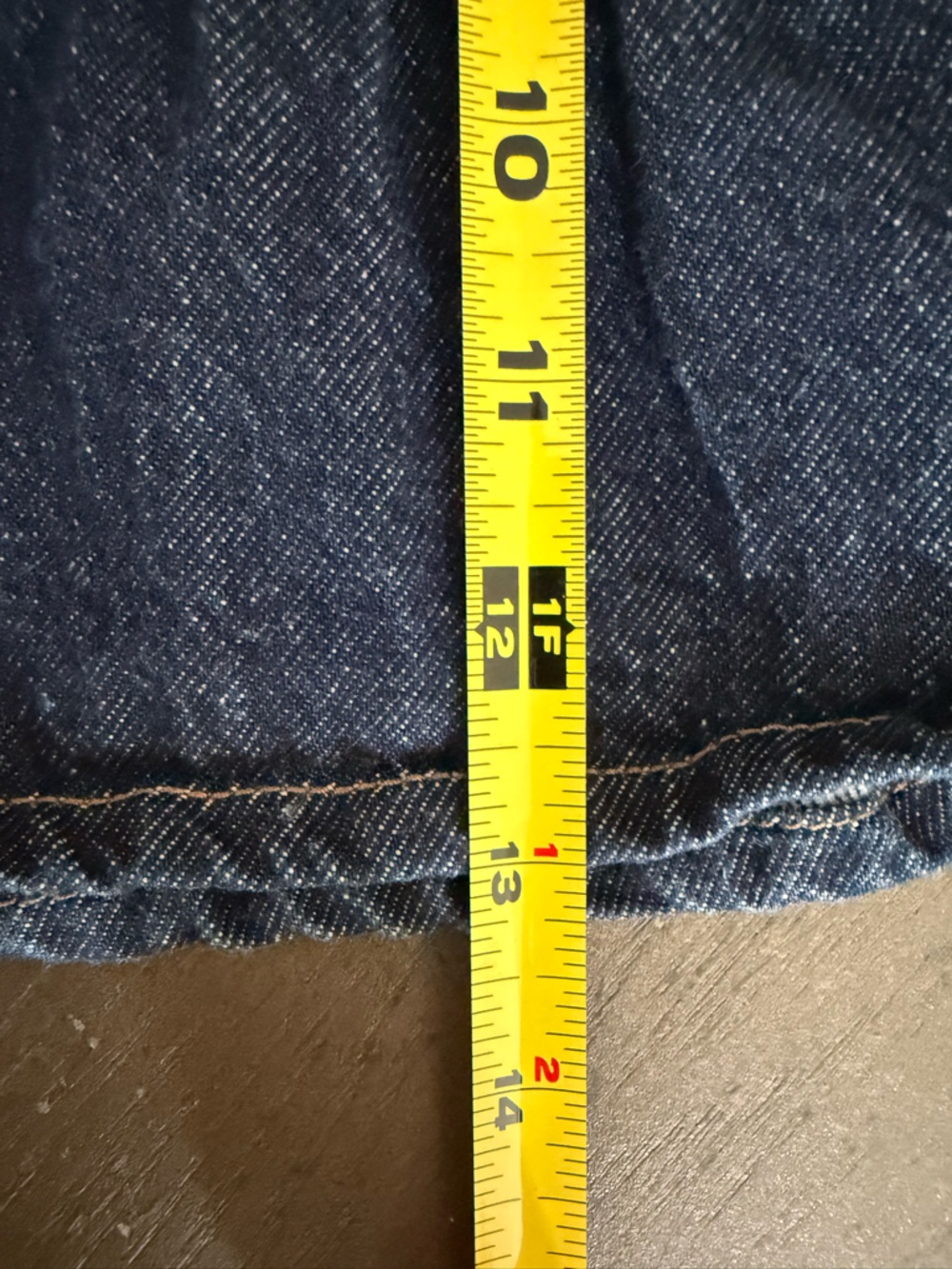A & F Mid Rise Drop-waist Ruffle Denim Mini Skirt Blue Jean Size 29 Size 8 - Picture 10 of 11